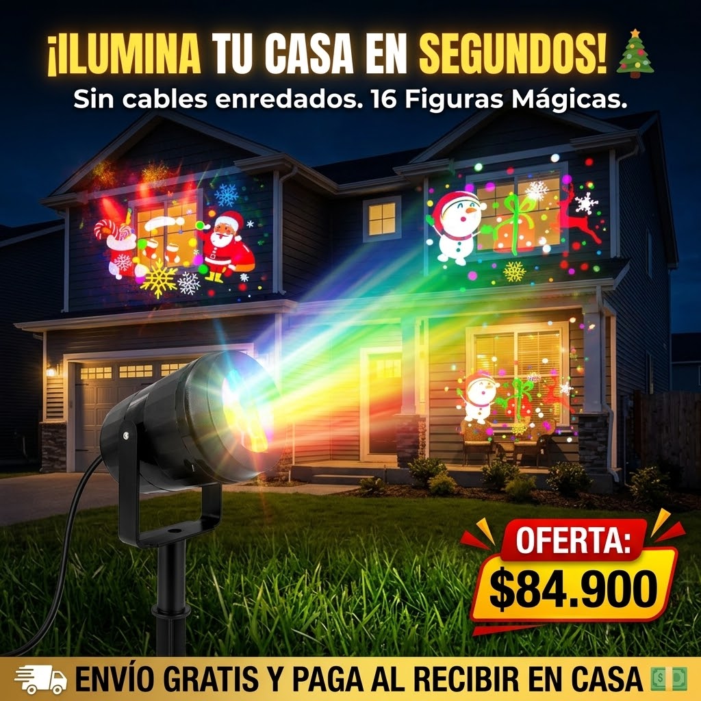 Proyector Láser Navideño 16 en 1 (Modelo 2026)