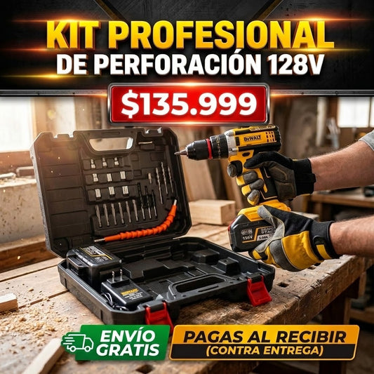 taladro 128 voltios DeWalt 2 baterías